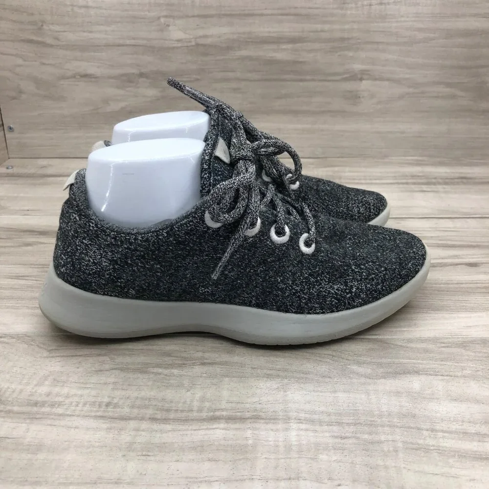 Allbirds Sneakers Womens 8 Gray Merino Wool Runners Lace Up Shoes